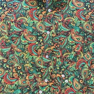 Vibrant Multicolor Paisley Button-Up Shirt